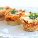 Wedding Food Ideas: Lasagna Cupcakes Recipe. See this recipe and more on our blog. #weddingfoodideas #diybride #diywedding
